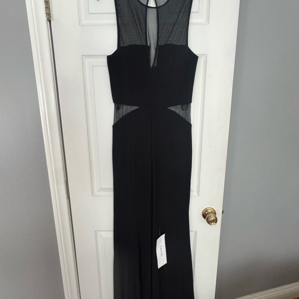 Cache Black Mesh Dress - Picture 2 of 4